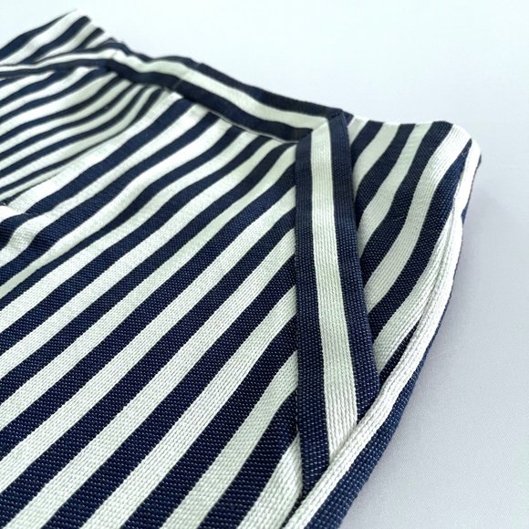 ZARA High Rise Horizon Striped Linen Shorts - Picture 6 of 9